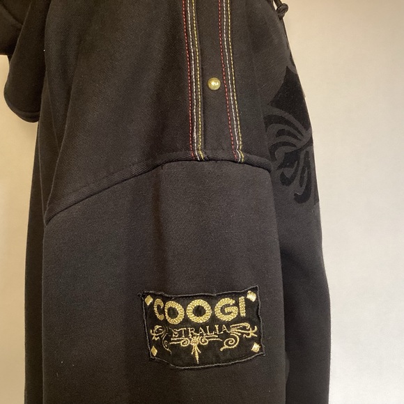 COOGI Black Gold Bling Hooded Jacket Men’s size 3XL Full zip - Picture 5 of 16